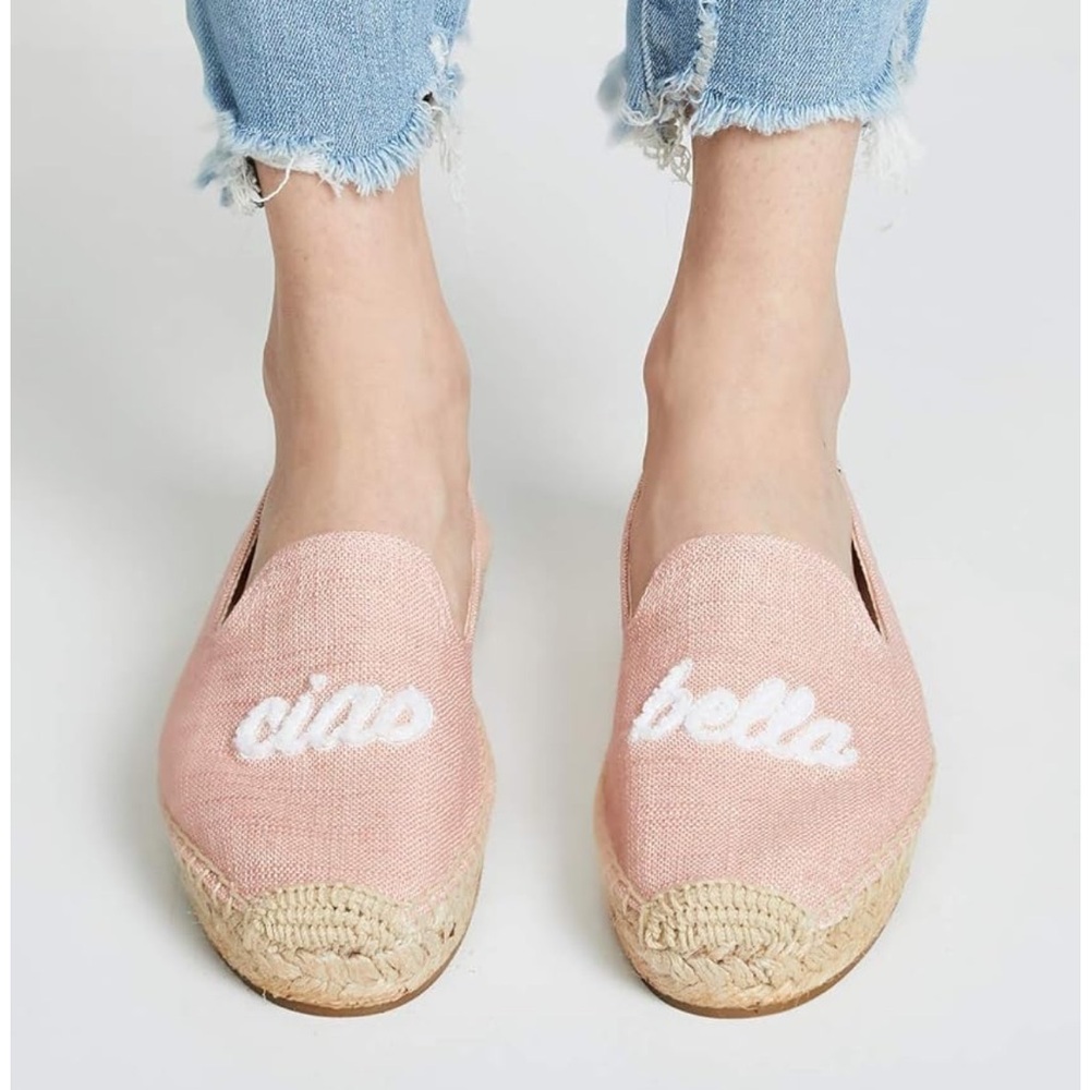 Soludos Pink 'Ciao Bella' Espadrille Slip-On Flats